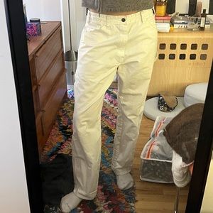 white jean carpenter pant